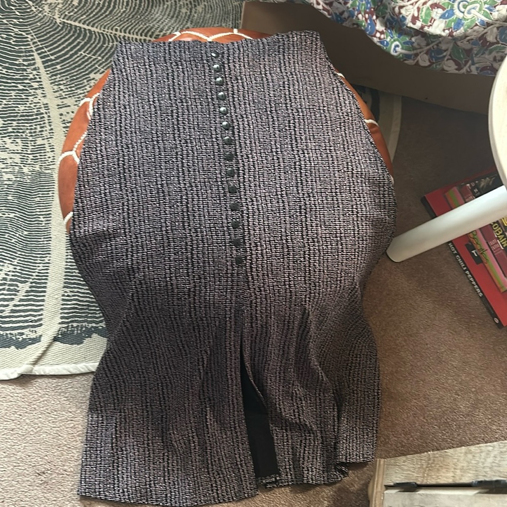 90s Slinky Witchy Button Down Maxi Skirt - Picture 2 of 7
